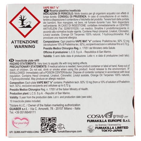 VAPE Elettroemanatore Piastrine Classic + 10 Ricariche